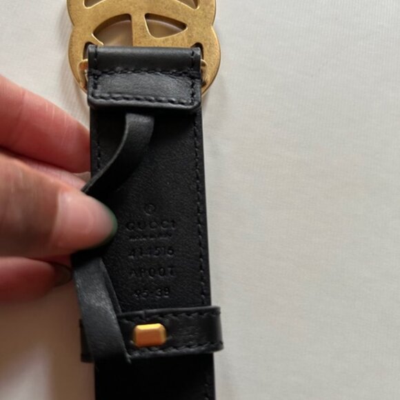 Authentic Gucci GG Marmont Black Leather Belt Size 95-38 - Picture 5 of 9